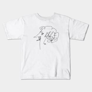 Kurt Vonnegut Self-Portrait Kids T-Shirt